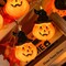 Halloween Pumpkin String Lights with Witch Hat, 20 LED 16.4FT 8 Modes Timer 3D Waterproof Orange Jack-O-Lantern Battery Operated Flickering Lights for Indoor Outdoor Decor Party Decorations